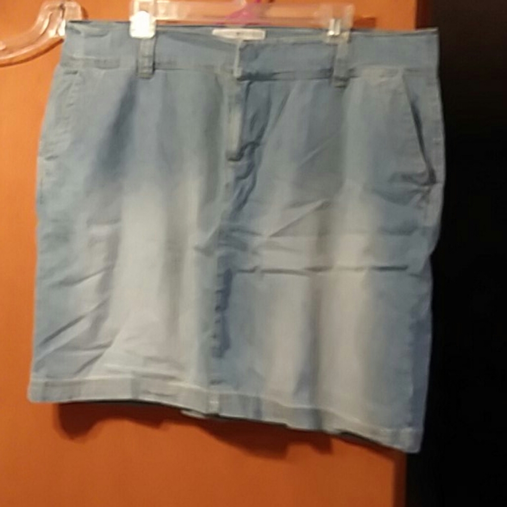 Plus blue jean skirt stretch